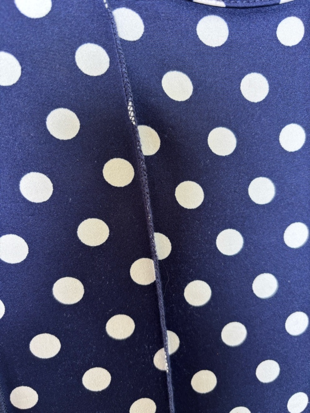 Sami & Jo Navy White Polka Dot Short Sleeve Kentucky Derby Midi Dress Women’s L - Picture 7 of 9